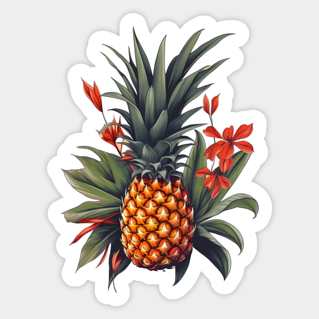 Simple Tropical Pineapple, Love Fruits Sticker by logiamerch